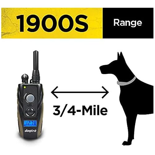  Dogtra 1900S 3/4 Mile Range Rechargeable E-Collar with Adjustable Levels for Dogs