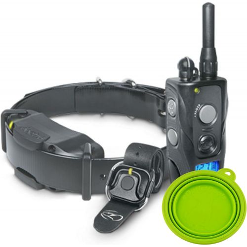  Dogtra 1900S HANDSFREE E-Collar Training For Dogs - 34 Mile Remote Trainer with LCD Screen - Remote Controller - Fully Waterproof Collar - Bonus eOutletDeals Travel Bowl