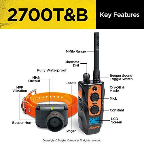  Dogtra 2700T and B Training and Beeper Collar