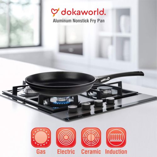  Dokaworld Frying Pan Nonstick 11 inch - Big Frying Pan - Induction Frying Pan Detachable Handle - Large Nonstick Fry Pan - Large Skillet Fry Pan - Nonstick Pan - Stir Fry Pan - Aluminum Fry