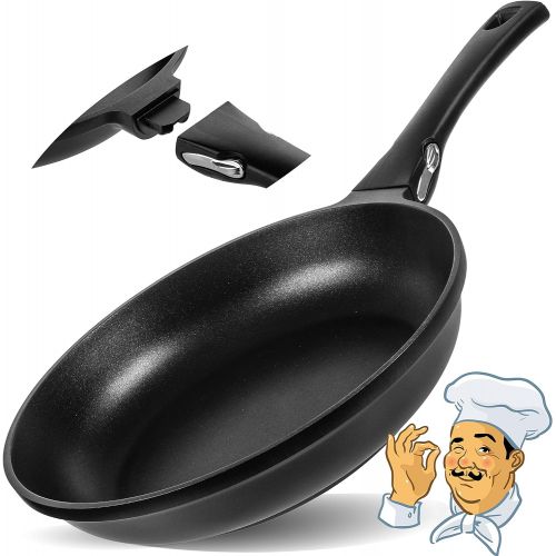  Dokaworld Frying Pan Nonstick 11 inch - Big Frying Pan - Induction Frying Pan Detachable Handle - Large Nonstick Fry Pan - Large Skillet Fry Pan - Nonstick Pan - Stir Fry Pan - Aluminum Fry