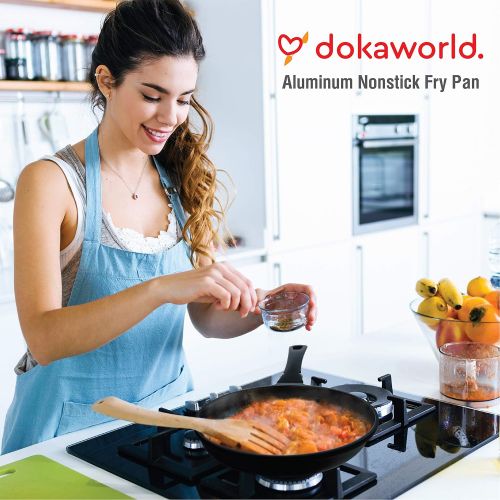  Dokaworld Frying Pan Nonstick 11 inch - Big Frying Pan - Induction Frying Pan Detachable Handle - Large Nonstick Fry Pan - Large Skillet Fry Pan - Nonstick Pan - Stir Fry Pan - Aluminum Fry