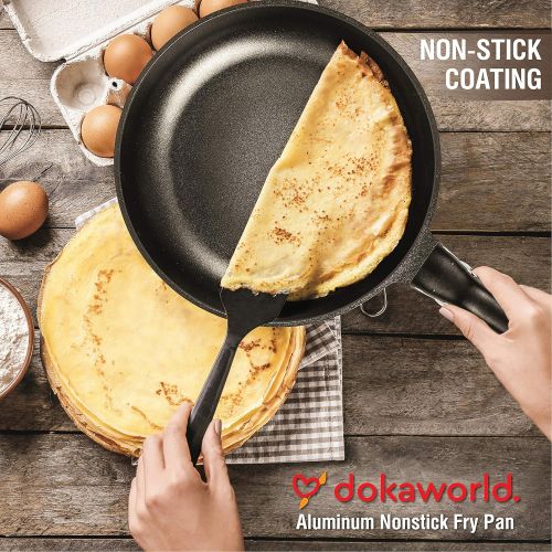  Dokaworld Frying Pan Nonstick 11 inch - Big Frying Pan - Induction Frying Pan Detachable Handle - Large Nonstick Fry Pan - Large Skillet Fry Pan - Nonstick Pan - Stir Fry Pan - Aluminum Fry