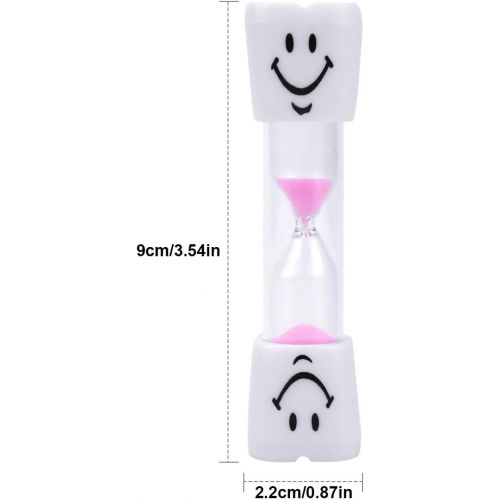  [아마존베스트]Dokpav Pack of 6 Colourful Hourglass Hourglass Game 2 min / 3 min, Kitchen Timer, Smiley Teeth Brushing Hourglass Small for Children, Sand Clock Sand Watches Egg Timer Short Timer