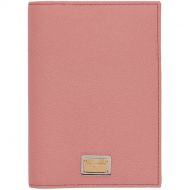 Dolce & Gabbana Pink Logo Plate Passport Holder