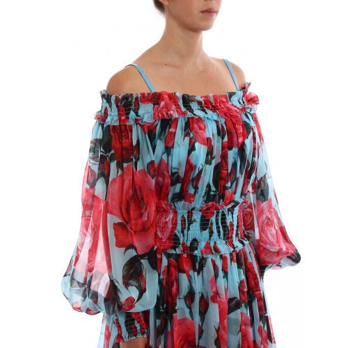  Dolce & Gabbana Romantic floral silk chiffon dress