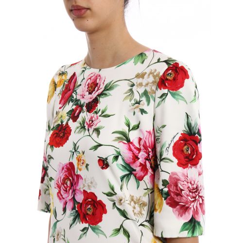  Dolce & Gabbana Rose print silk dress