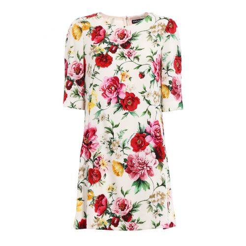  Dolce & Gabbana Rose print silk dress