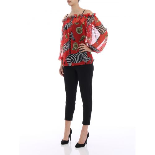  Dolce & Gabbana Printed silk chiffon blouse