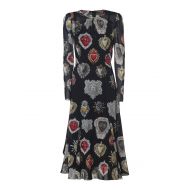 Dolce & Gabbana Printed silk chiffon midi dress