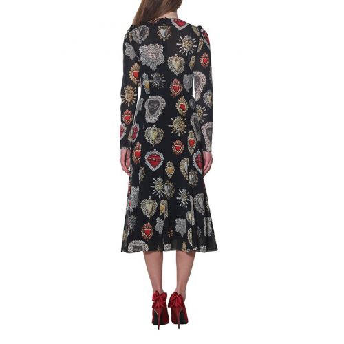  Dolce & Gabbana Printed silk chiffon midi dress