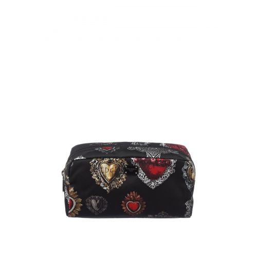  Dolce & Gabbana Hearts print nylon beauty case