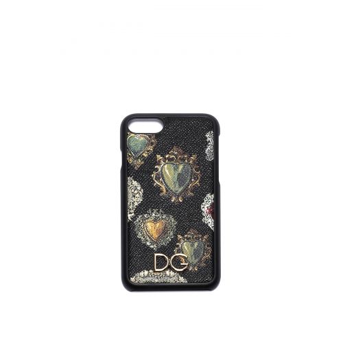 Dolce & Gabbana Heart print leather iPhone 7 cover