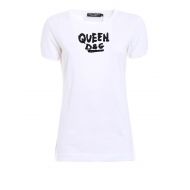Dolce & Gabbana Queen hand embroidered white Tee