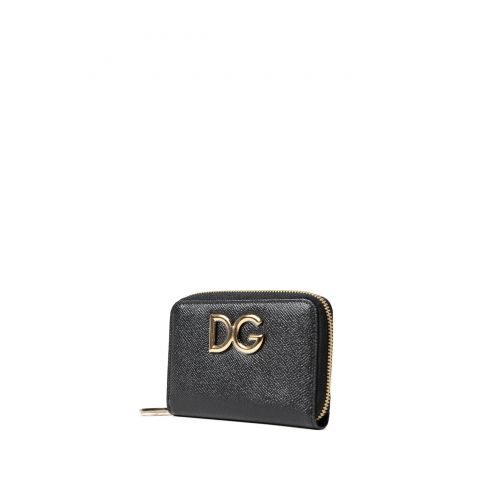  Dolce & Gabbana Black Dauphine compact wallet