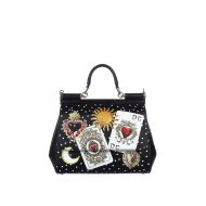 Dolce & Gabbana Sicily dauphine leather medium bag