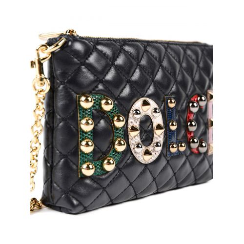  Dolce & Gabbana Quilted napa leather clutch