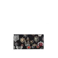 Dolce & Gabbana Heart print Dauphine leather wallet