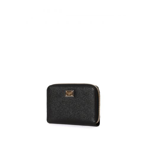  Dolce & Gabbana Zip around dauphine leather wallet