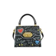 Dolce & Gabbana Welcome mural print leather handbag