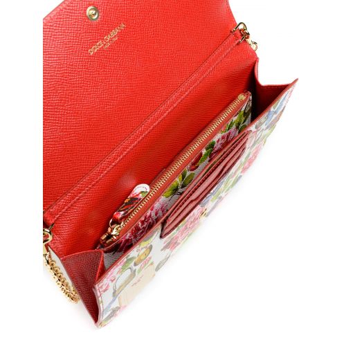  Dolce & Gabbana Gold-tone chain printed wallet