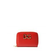 Dolce & Gabbana Dauphine leather compact wallet