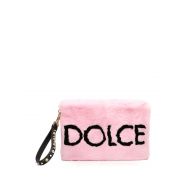 Dolce & Gabbana Lapin fur clutch with logo
