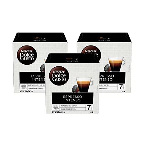  Nescafe Dolce Gusto Coffee Pods, Espresso Intenso, 16 capsules (Pack of 3)