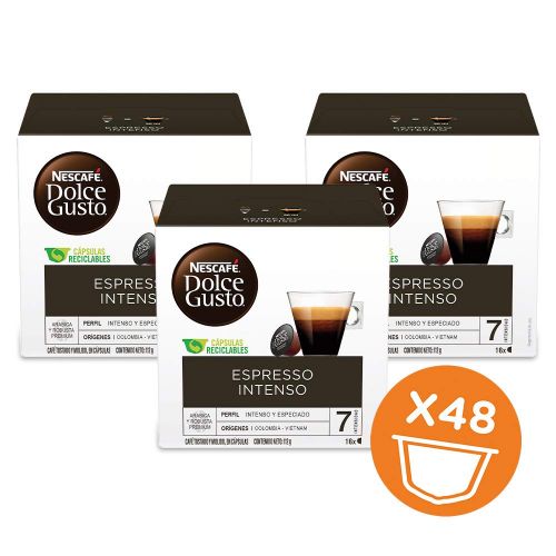  Nescafe Dolce Gusto Coffee Pods, Espresso Intenso, 16 capsules (Pack of 3)