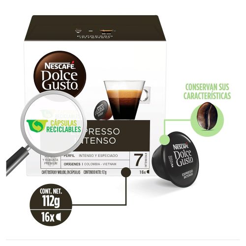  Nescafe Dolce Gusto Coffee Pods, Espresso Intenso, 16 capsules (Pack of 3)