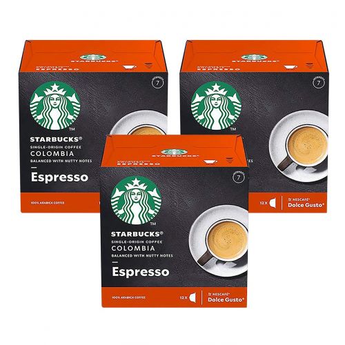  Nescafe Dolce Gusto Starbucks Colombia Espresso x 3 Boxes (36 Capsules) 36 Drinks