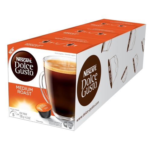  NESCAFEE Dolce Gusto Coffee Capsules  Medium Roast  48 Single Serve Pods, (Makes 48 Cups), 4.5 oz 48 Count