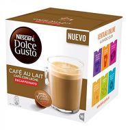 Dolce Gusto Nescafe DOLCE GUSTO Pods/ Capsules - CAFE AU LAIT DECAFFEINATED (NEW) = 16 count (pack of 3)