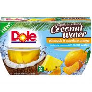 Dole DOLE FRUIT BOWLS, Pineapple and Mandarin Orange in Slightly Sweetened Coconut Water, 4 Ounce (6 Cups)