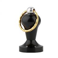 Dolity 28mm Stainless Steel Coffee Tamper Key Chain Keyring Espresso Making 6 Color - Black