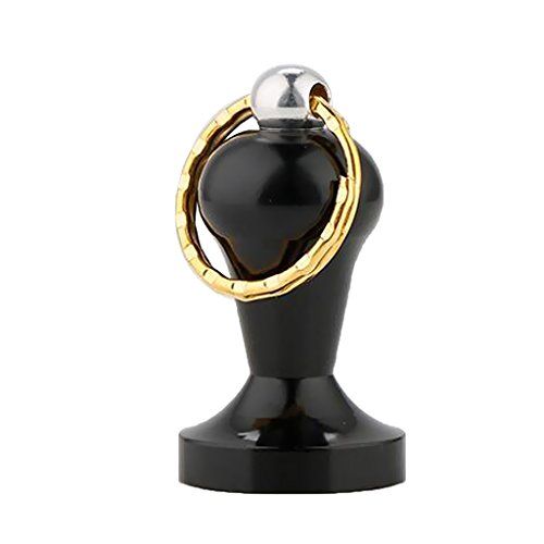  Dolity 28mm Stainless Steel Coffee Tamper Key Chain Keyring Espresso Making 6 Color - Black