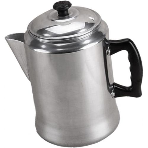  Dolity Aluminum Percolator Coffee Tea Pot Brewer Pot Espresso Maker Silver 3L