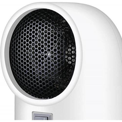  Dolity Portable Mini Space Heater 400W Electric Convection Heating Silent Compact Personal Fan for Indoors Bedroom Living Room Table - White