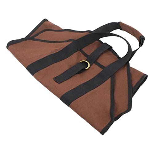  Dolity Firepalce Wood Bag Kitchen Supplies Canvas Bag Firewood Holder Carry Stove Tools