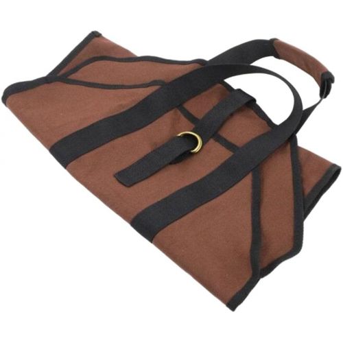  Dolity Firepalce Wood Bag Kitchen Supplies Canvas Bag Firewood Holder Carry Stove Tools