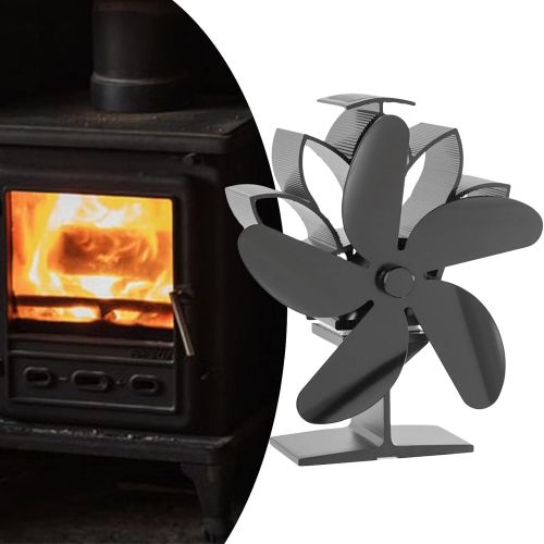  Dolity 5 Blades Wood Burning Stove Fireplace Fan Silent Motors 1400rpm Heat Powered Circulates Warm/Heated Air Wood/Log Stoves Fan