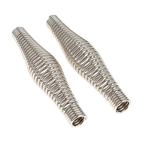  Dolity 2pcs 5.5/4.33 Tapered Stainless Steel Stove Handle Spring for BBQ Grills, Smokers, Furnaces, Coal/Wood/Pellet Stoves 14cm