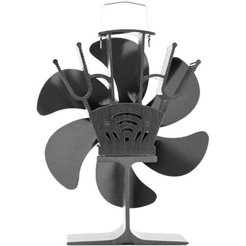  Dolity Heat Powered Stove Fan, 6 Blades Wood Burner Silent Fireplace Fan Home Efficient Wood Burning Stove Fan