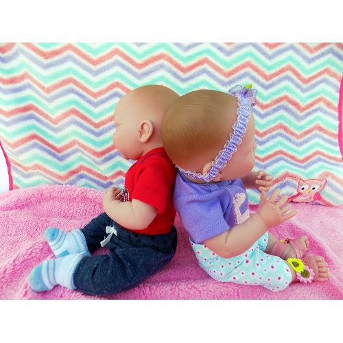  Doll-p Reborn Baby Twins Boy and Girl Preemie Anatomically Correct Washable Berenguer Realistic 15 Real...