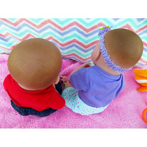  Doll-p Reborn Baby Twins Boy and Girl Preemie Anatomically Correct Washable Berenguer Realistic 15 Real...