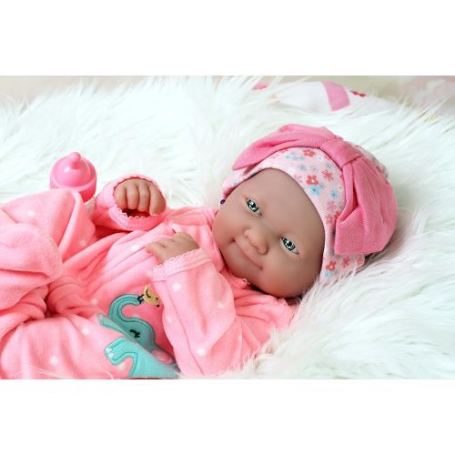  Doll-p My Cute Baby Girl Doll Smiling Preemie Berenguer Newborn Doll Outfit Vinyl 14 Inches Realistic Washable with Pacifier for Children and Adults