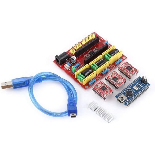  DollaTek CNC Shield V4+ with 3.0 A4988 Stepper Motor Driver Board