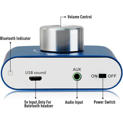  [아마존베스트]-Service-Informationen DollaTek TPA3110 30 W x 2 Two-Channel Mini Stereo Audio Wireless Bluetooth Amplifier Digital Signal Power Amplifier for Tablet PC Smartphone Laptops ect - Blue