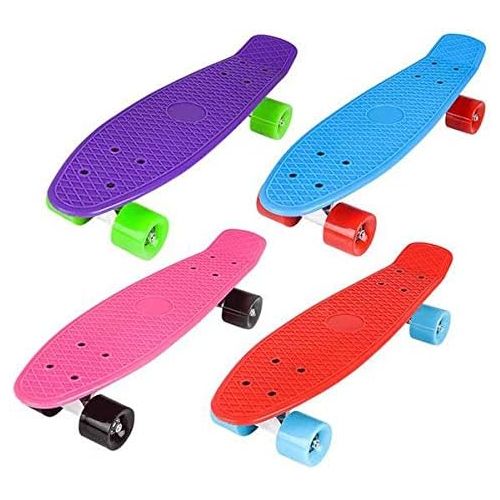  DollarItemDirect 21.5 inches Plastic Retro Skateboard, Case of 4