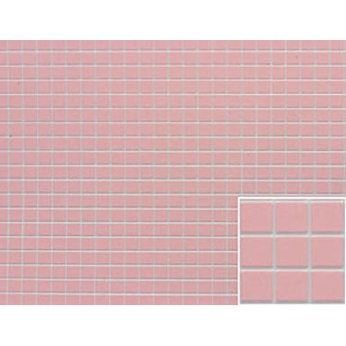  dollhouse Miniature Square Tile Flooring in Pink